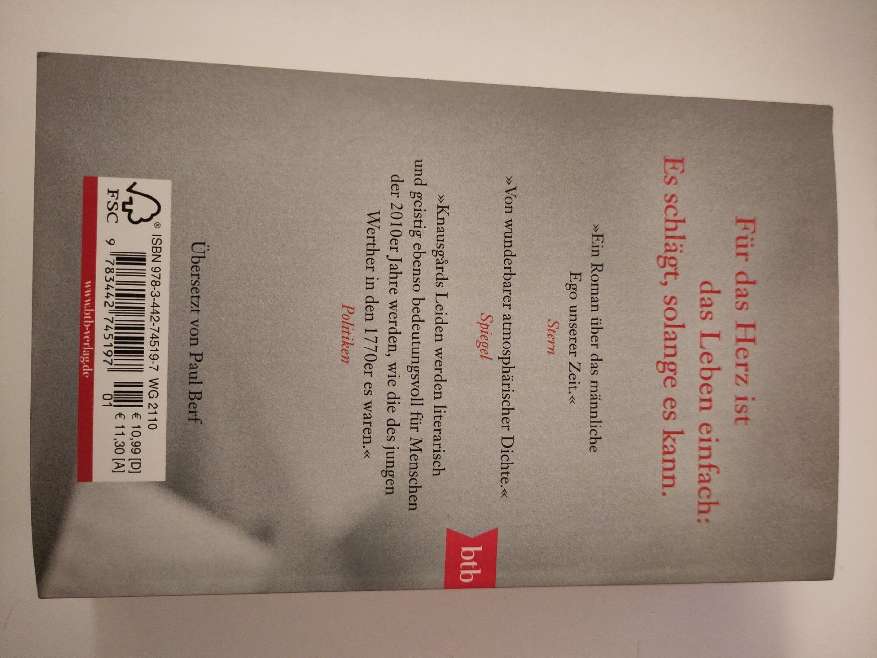 Libri: Sterben - Karl Ove Knausgard – Usato da Bülach venduto da Tiefschlaflos 1