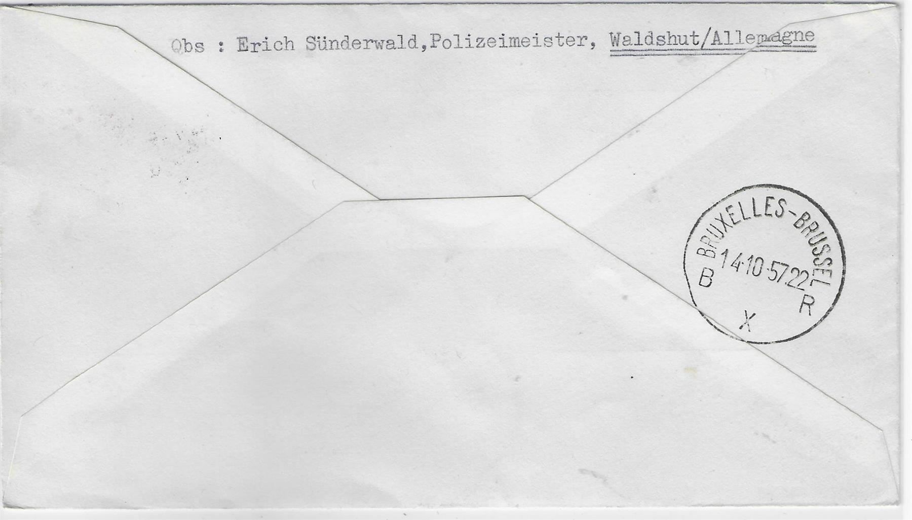 Alle Briefmarken: Sabena-Erstflug Brüssel-Istanbul – Antik aus Ettingen von Kartenplanet 1
