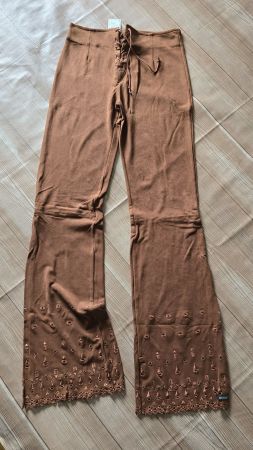 ​🏷️ ANTI-FLIRT Lace-up Flare Pants 70s Vibe (3)