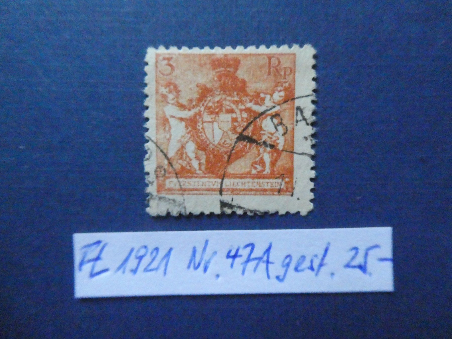 Tutti i francobolli: FL 1921 Nr. 47A gestempelt – Usato da Lausen venduto da Herbamare01