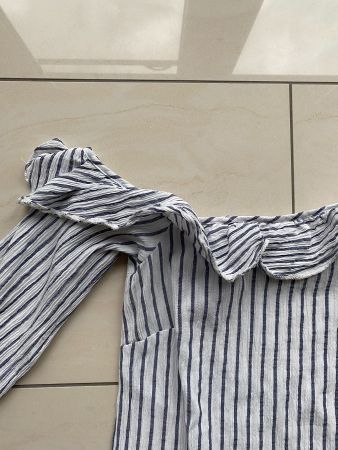 Bluse, Carmen, einseitig Schulterfrei