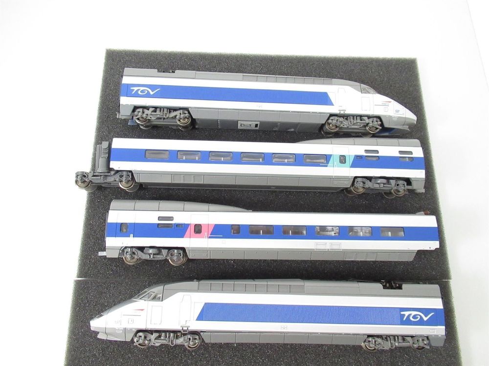 Mehano - T681 - Coffret de Train TGV - Duplex À L'echelle Ho, Gris,Bleu - Jeux & Jouets