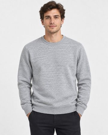 H&M Edition Sweatshirt Herren M Grau Baumwolle Seide