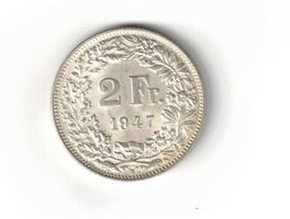 Fr. 2.- 1947 Silber unz.