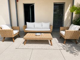 Livique Gartenlounge set aus Polyrattan – 4-teilig