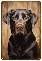 Aluschild schwarzer Labrador