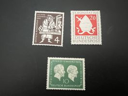 Deutsche Post  1954 Mi. Nr. 197-99 *  mit Erstfalz (4919)