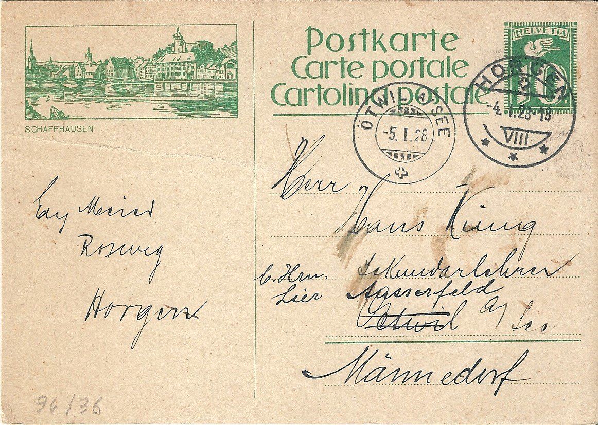 Tutti i francobolli: Cart postale [SCHAFFHAUSEN] – Usato da Belmont-Lausanne venduto da ZarRomanoff