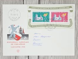 CL07 Enveloppe + Timbre Suisse 1955