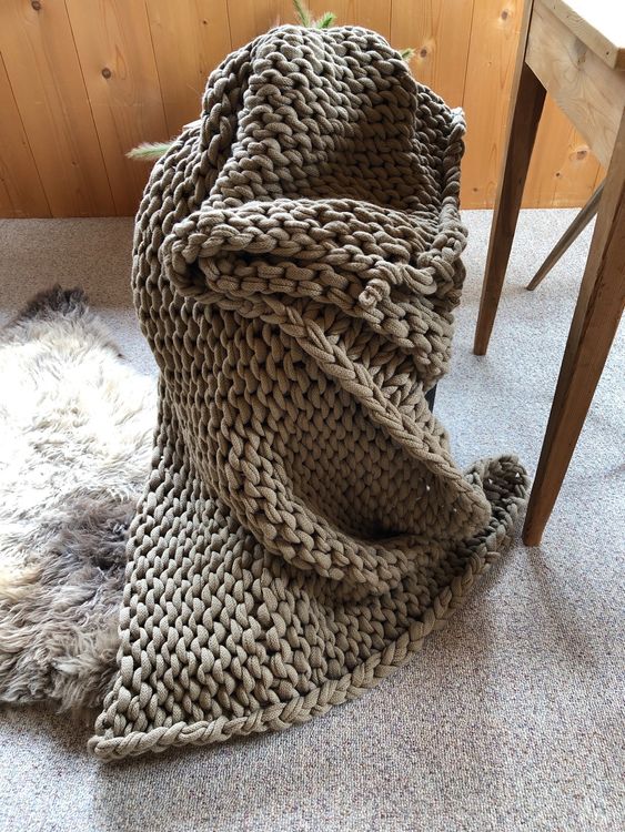 Schöne Decke/Plaid, von WESTWING Collection taupefarben (Neu (gemäss ...