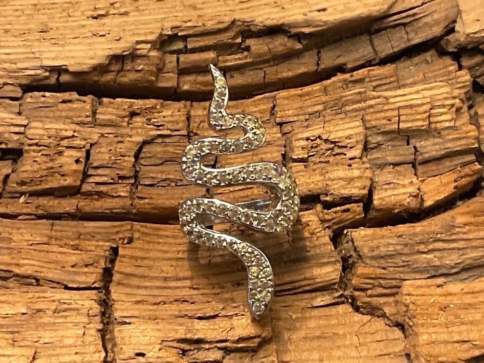 Ringe: Statement Ring Schlange aus Sterlingsilber mit Spinell, Gr55 – Gebraucht aus Luzern von S.Kern01 3