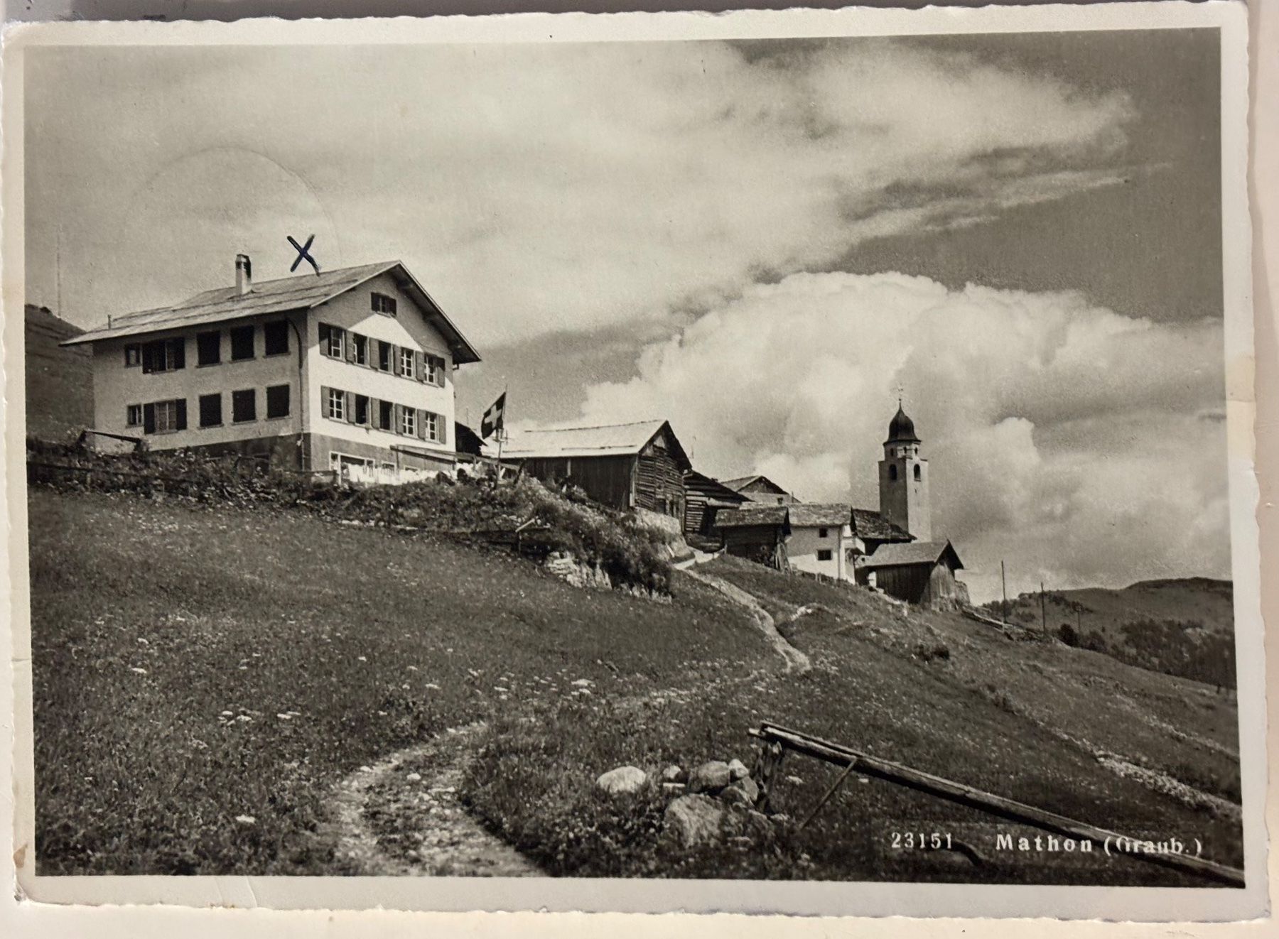 Cartoline postali: Mathon GR, 1961 – Usato da Frauenfeld venduto da Merk52