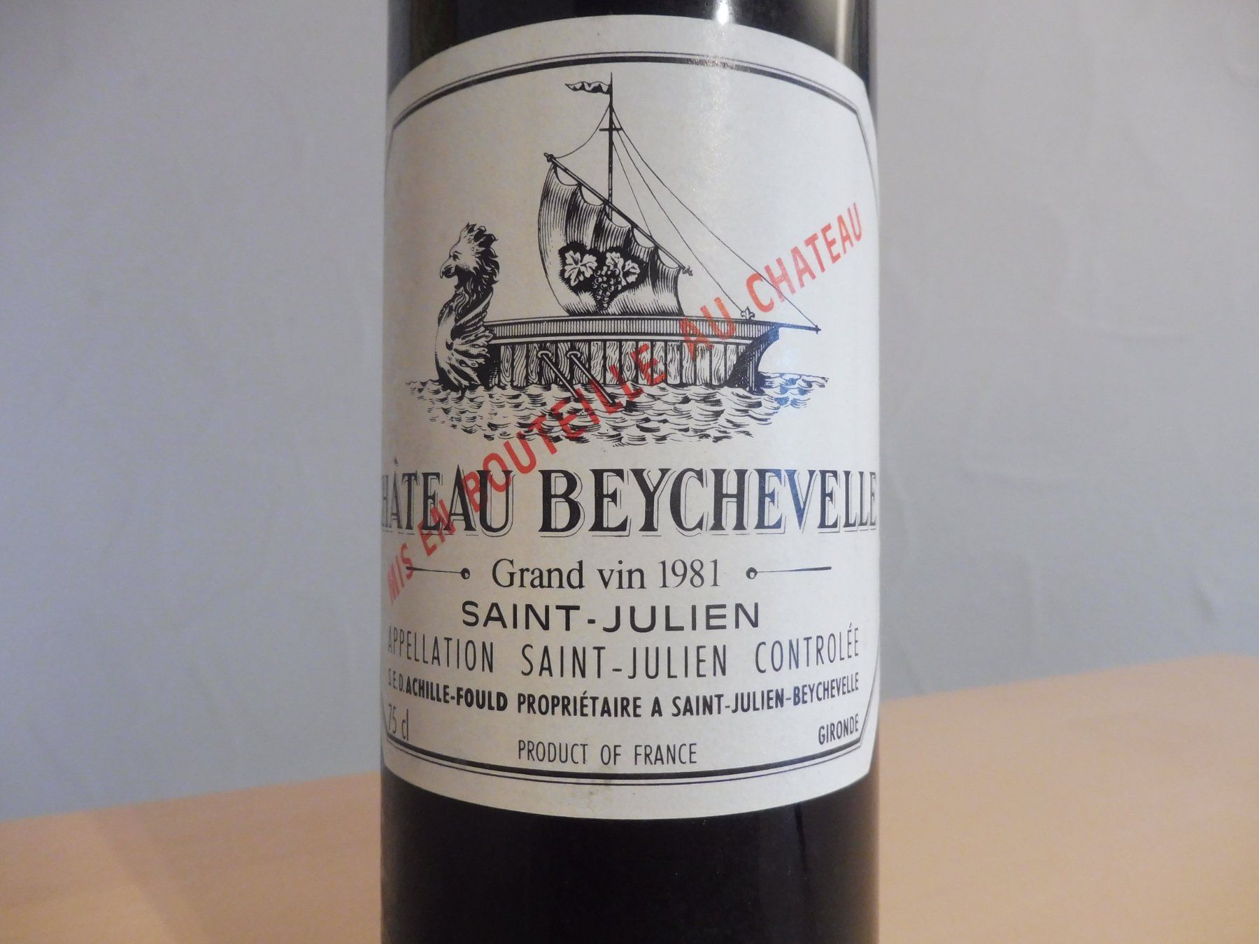 Vino: 1 Fl. Chateau BEYCHEVELLE 1981 GCC – Nuovo (secondo la descrizione) da Oftringen venduto da varan62 1