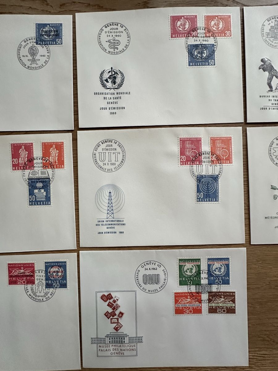 Tutti i francobolli: Schweiz - 16x FDC Ämter. 1960-1963 – Usato da Schmitten / FR venduto da Samsara169 5