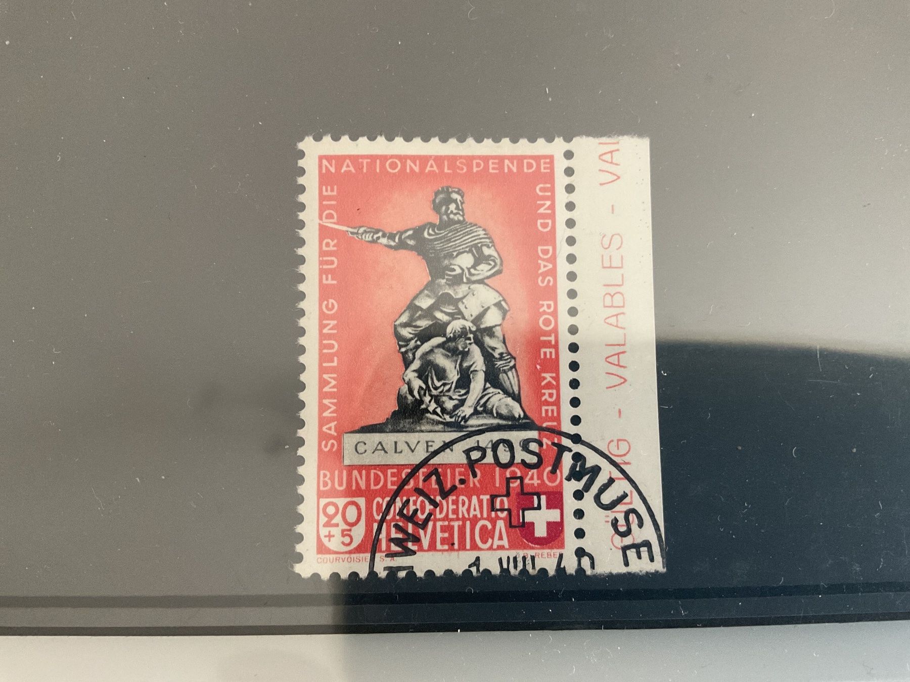 Tutti i francobolli: 1940 Zunr. B5c Hellrot, Sonderstempel Postmuseum – Usato da Rickenbach Sulz venduto da ser_cv7t