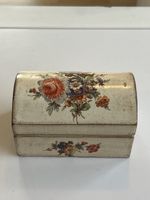 Holzdose mit Blumendekor weiss antik (2I2)