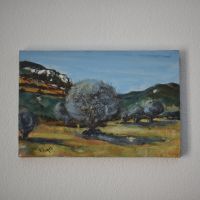 Huile sur toile "Oliviers de l'escalette" Robert FOUQUE