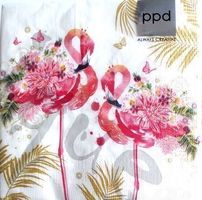 Serviette floral flamingos (1289)