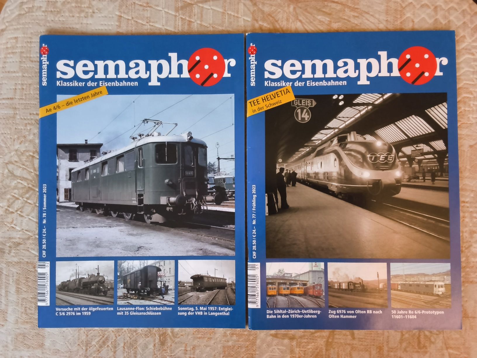 Riviste & Magazine: set 4 Eisenbahn-Hefte Semaphor 2023 – Usato da Hallau venduto da histoiremerveilleuse 1