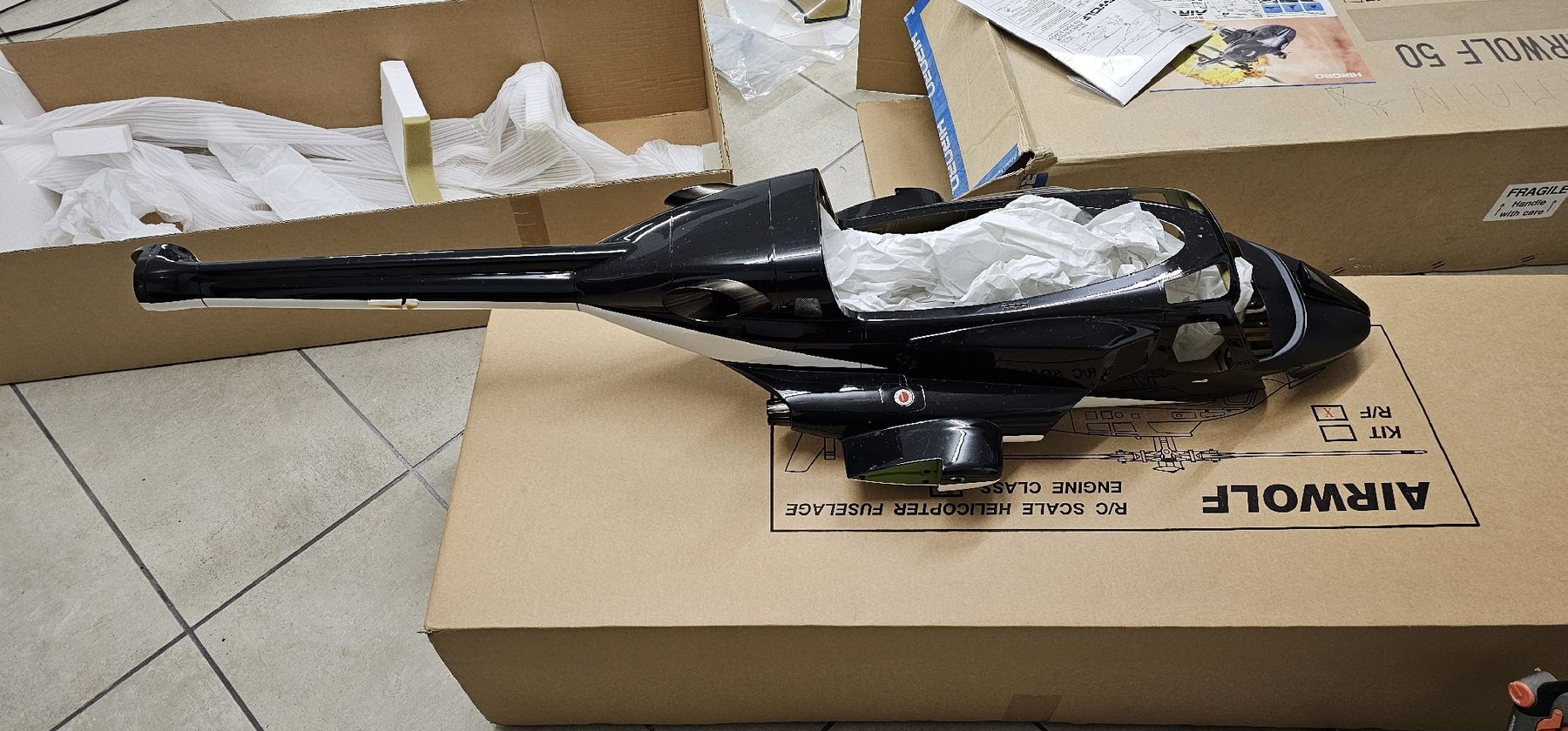 Hirobo Modellismo RC: Hirobo Airwolf Rumpf Neu & OVP – Nuovo e nell'imballaggio originale da Biberstein venduto da Sammler74 1