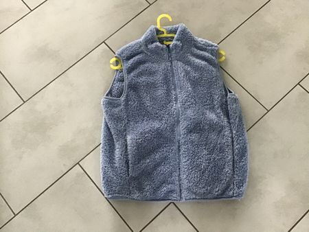 Flauschige Damen Weste in Blau  M