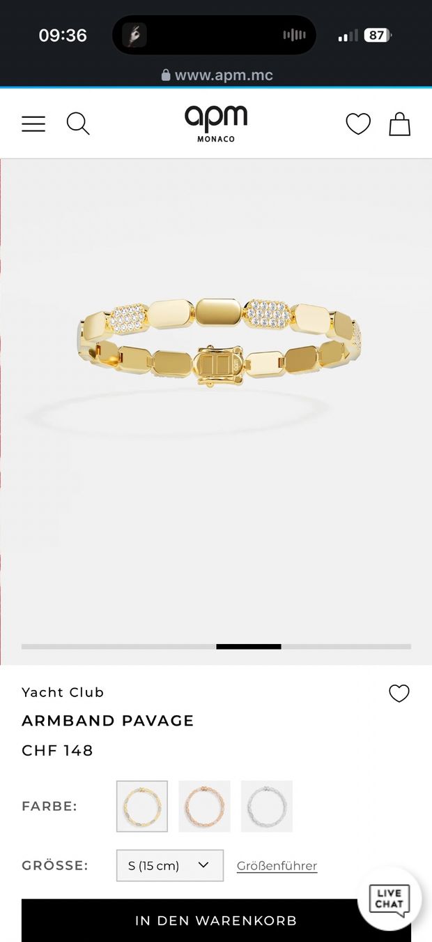Armbänder & -reifen: APM Monaco Pavé Gold Armband – Neu (gemäss Beschreibung) aus Bottmingen von Itsclaire 5