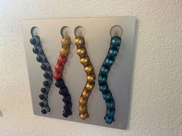Porte capsules de café mural en aliminium