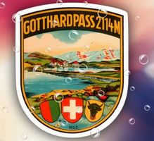 Sticker Gotthard Pass Gotthardpass Aufkleber