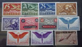 Satz Flugpost Nr. 3 - 13 ** (11 Werte), SBK 1'000.00