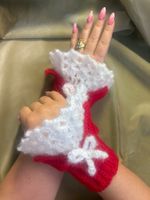 Romantische Pulswärmer Handmade / Handgemacht Neu