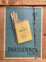 WERBUNG PARISIENNE AUF HOLZ