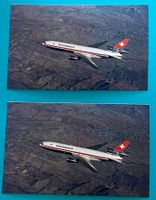 SWISSAIR - 2 ungebrauchte Postkarten mit SWISSAIR DC-10-30