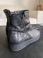 MJUS Stiefeletten Leder schwarz Keilabsatz Gr. 40