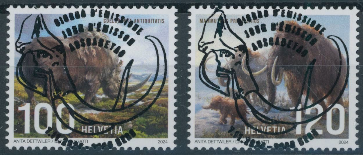 Tutti i francobolli: 2024 - Eiszeit - Ersttag Voll Stempel ET – Usato da Schindellegi venduto da stationary