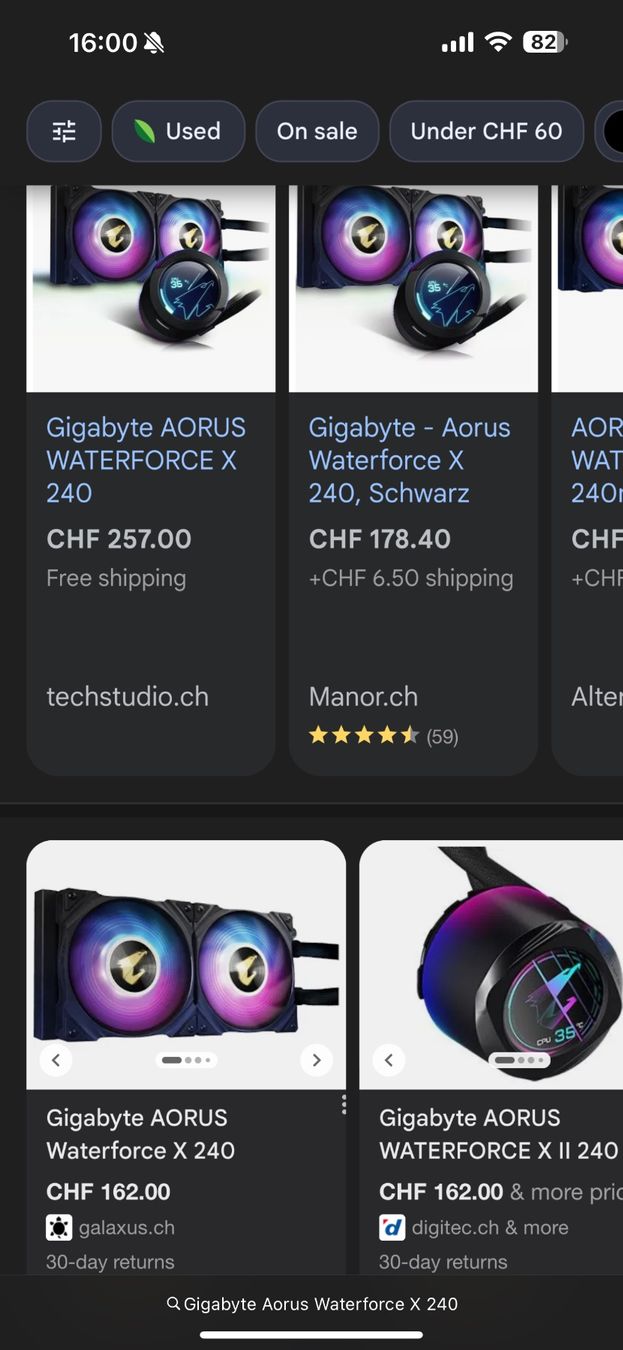 Gigabyte Schede madri: Gigabyte Aorus Watercooling Waterforce X – Usato da Neuchatel venduto da Mr-Nobody 2