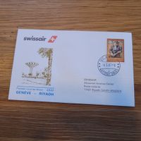 Luftpost Brief Genève Riyadh 1987 Swissair