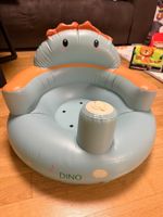Aufblasbarer Kindersitz Dino blau gebraucht