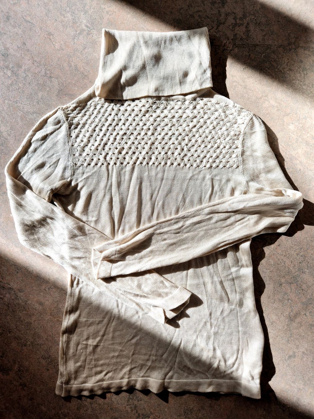 Pulls & Sweat-shirts: PULLOVER PULLI S 36 BEIGE SEIDE SILK STICKEREI STRICK TOP – D'occasion à Elsau par the-colorful-side 3