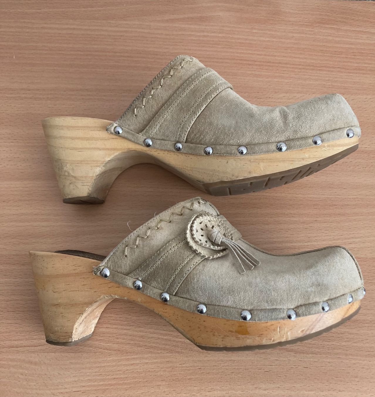 Graceland Damenschuhe: Damen Clogs, beige – Gebraucht aus Diepoldsau von mabeapt 3