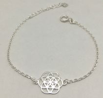 Armkette Silber 925 Blume des Lebens vergoldet