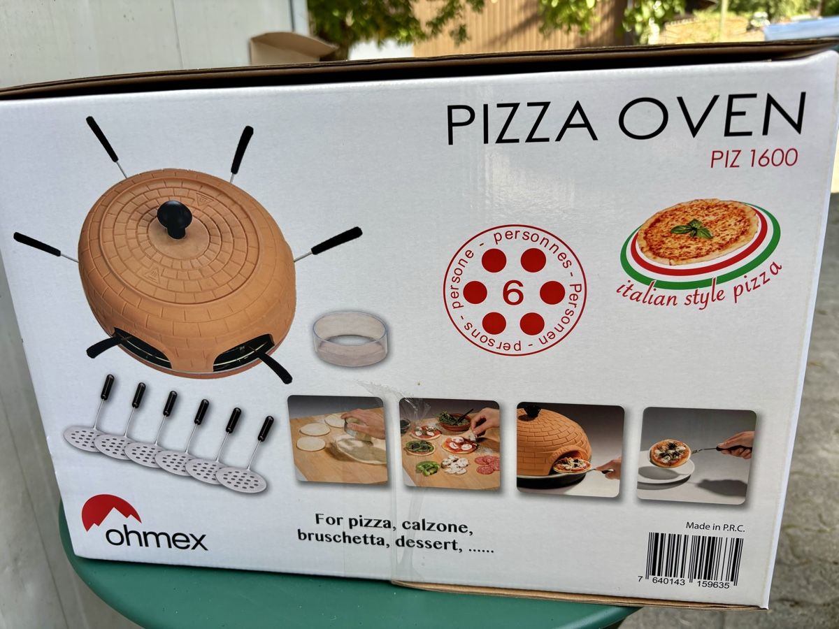 Ohmex Pizzaofen: Pizzaofen neu mit Teller – Neu und originalverpackt aus Gündisau von yuma06 3