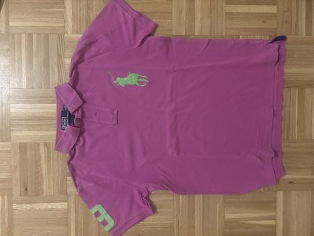 Polo Ralph Lauren Big Pony rose/vert Slim Fit M
