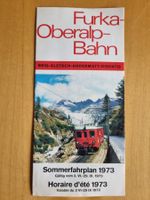 Furka Oberalp Bahn Sommerfahrplan 1973 - Rarität!