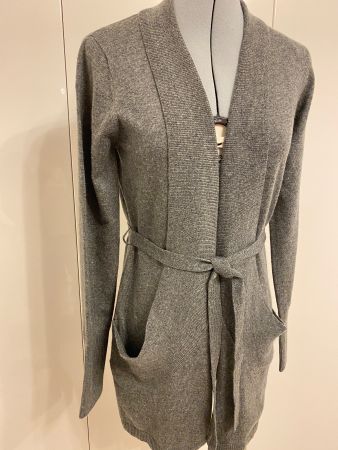 Cardigan mit Kaschmir und Seide  grau, Gr. M