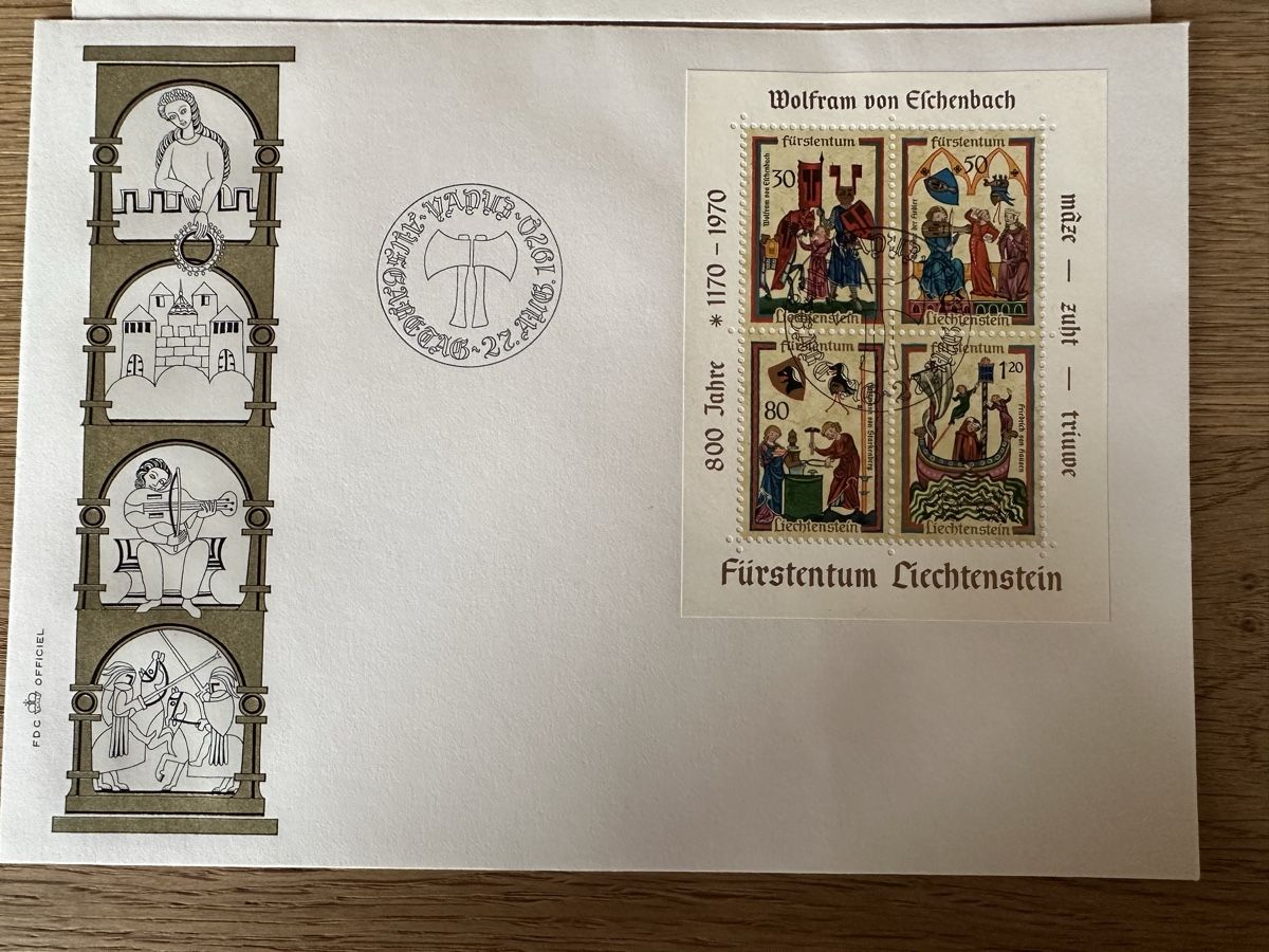 Tutti i francobolli: Lichtenstein - Block 1970 FDC, Freimarken 1968 – Usato da Schmitten / FR venduto da Samsara169 2