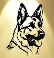 Metall Wandkunst Deutscher Schäferhund (30cm)