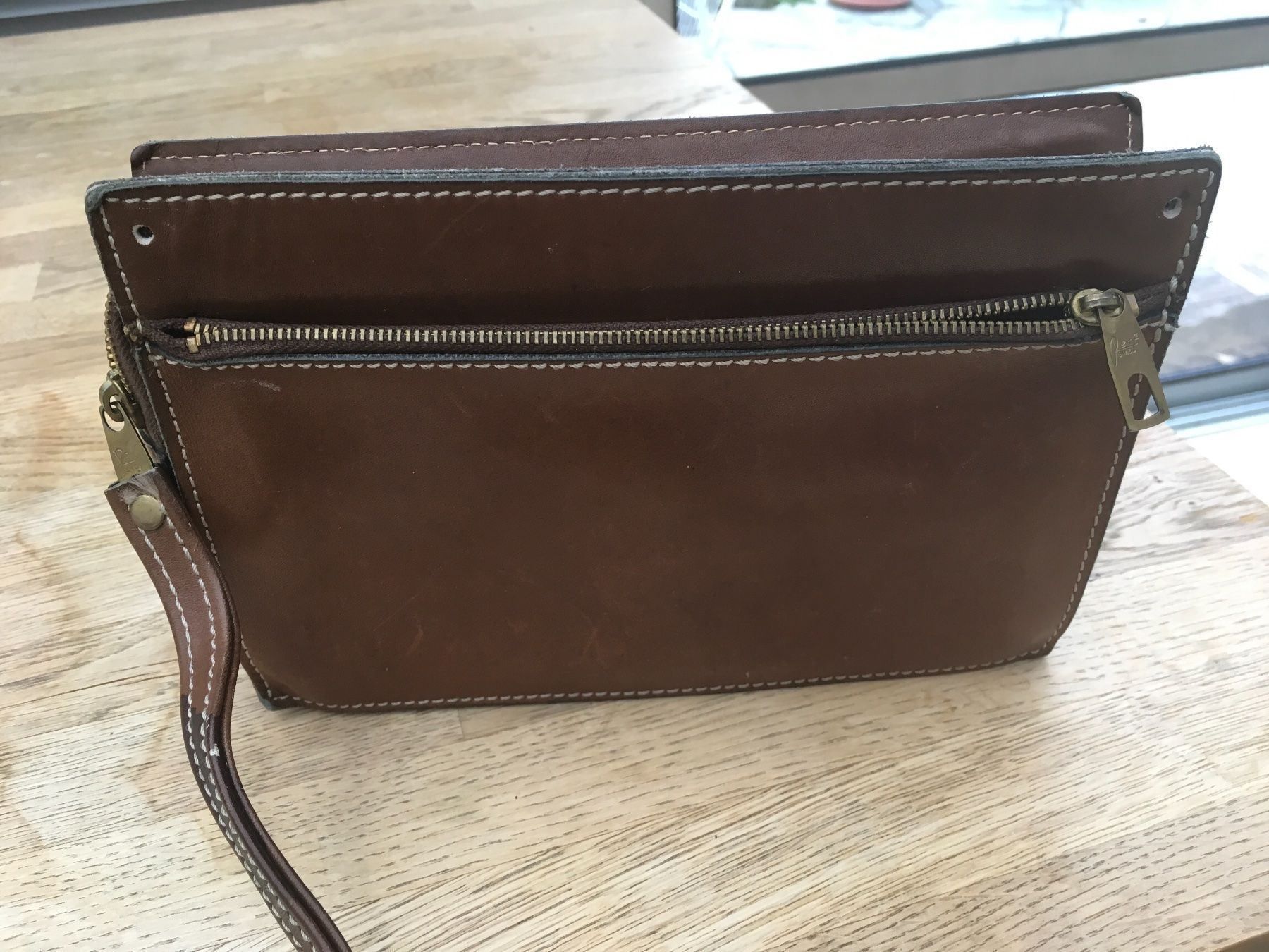 Taschen: Tasche, Pochette, Herren/Damen Leder, – Gebraucht aus Bern von antigua13 3