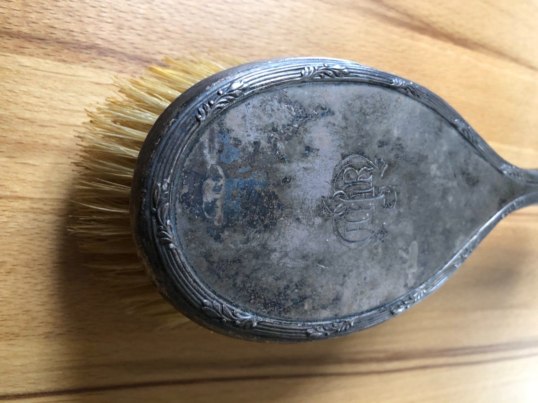 Altro per la cura dei capelli: Antike Sterling Silber Haarbürste mit Monogramm ca. 1910 – Usato da Basel venduto da Cambes 6