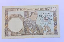 500 serbische Dinar 1941