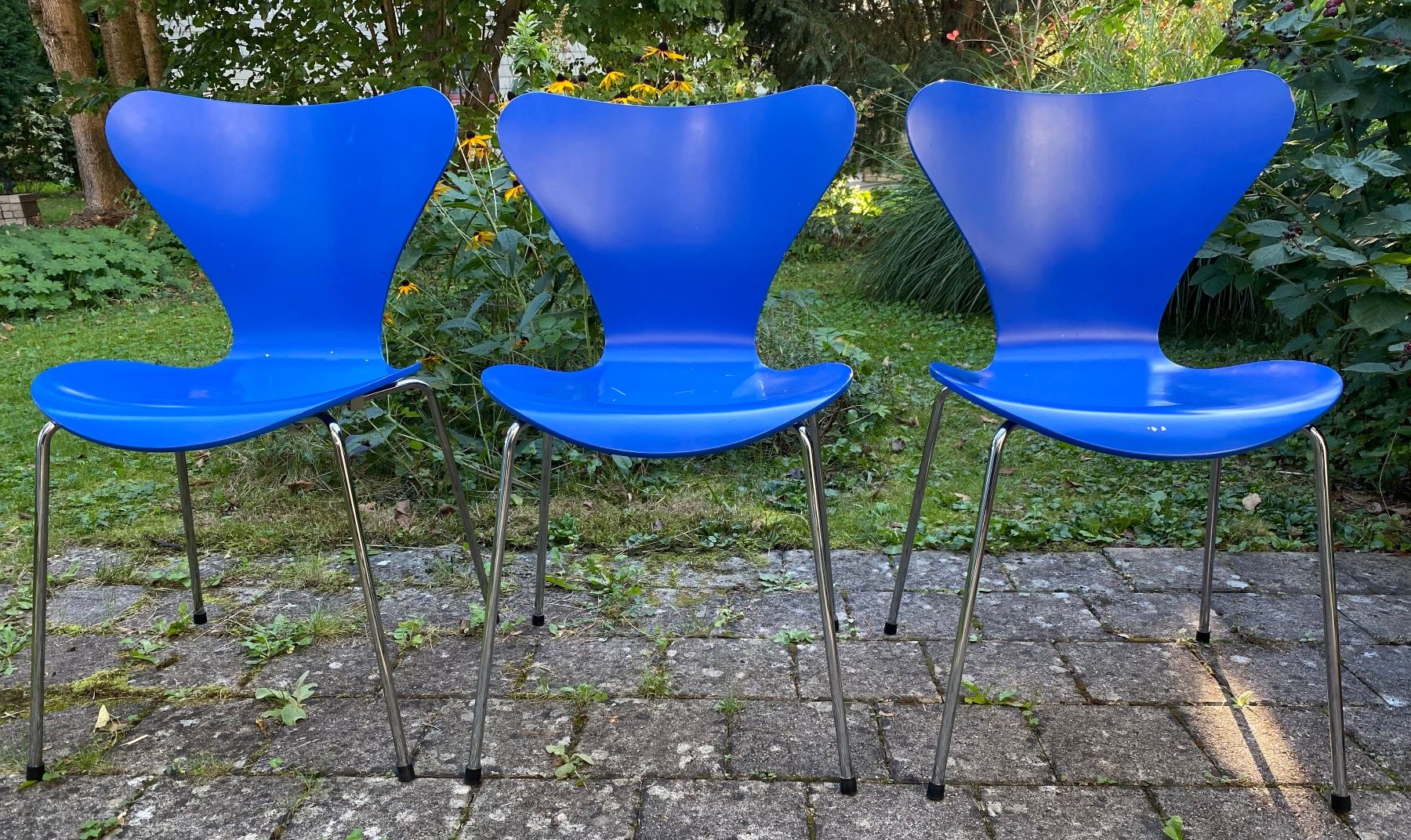 Fritz Hansen Stühle: Fritz Hansen Stühle blau 3 Stk. – Gebraucht aus Rabius von bri_ca76
